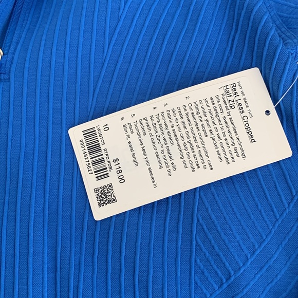 Lululemon Rest Less Cropped Half Zip - Picture 4 of 6